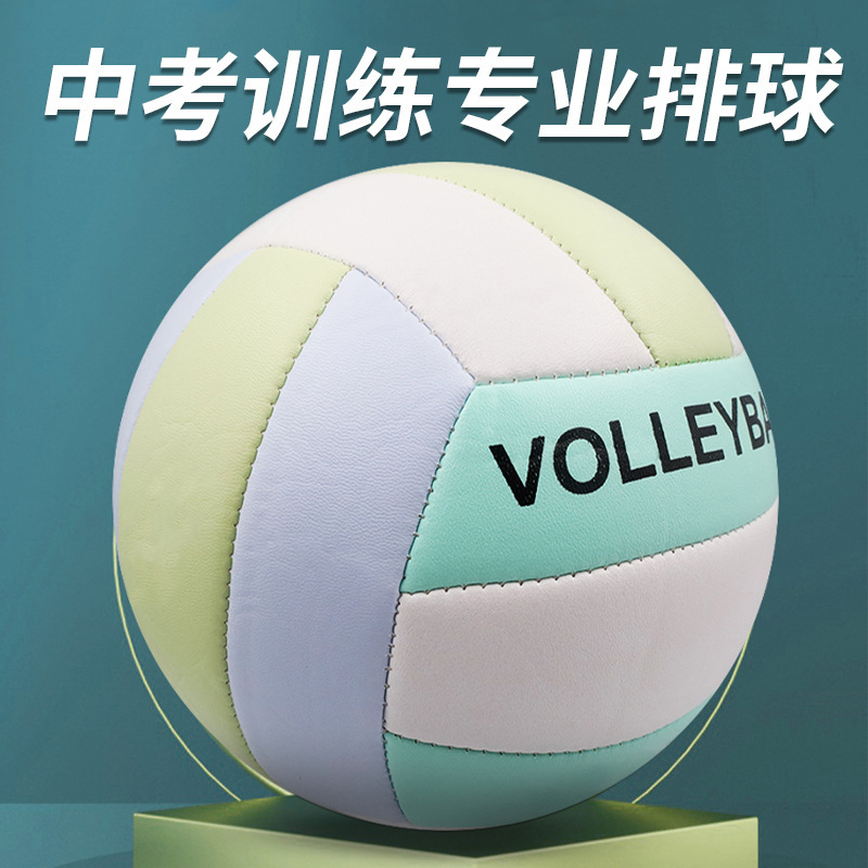 Volleyball No.4 No.5 Primary School Children's Senior High School Entrance Examination Special Soft Training PU Skin Machine Sewing Soft Beach Volleyball Wholesale