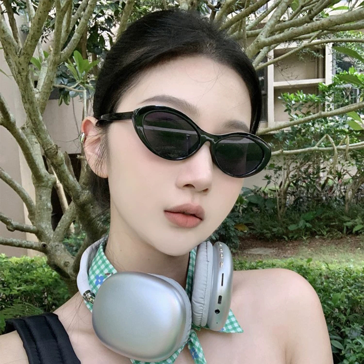 Nuevo europeo y americano retro personalizado gato ojo calle moda estilo fresco de moda todo fósforo al aire libre UV-prueba gafas de sol