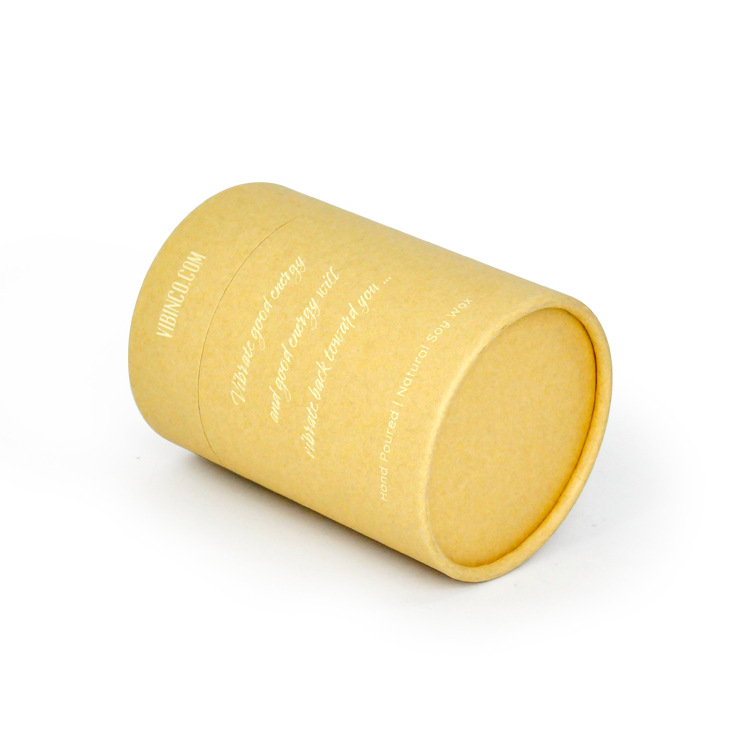 Fuente de fabricación de cajas cilíndricas personalizadas de pasta de bananas envases circulares de cartón kraft personalizados muestras