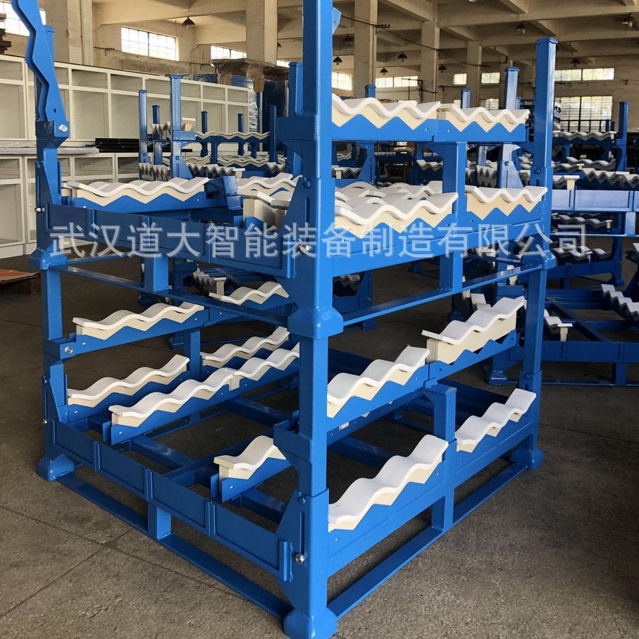 厂家批发可折叠金属料架加厚可堆垛货架物料包装储物架物料周转框