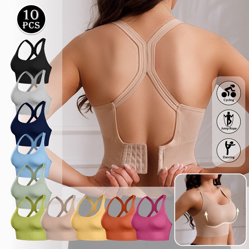 Cross-Border Exclusive Supply of Sports-Style Wireless Bras with Cross-Back Design, Shockproof, and Back Opening for Women Cross-Border Exclusive Supply of Sports-Style Wireless Bras with Cross-Back Design, Shockproof, and Back Opening for Women