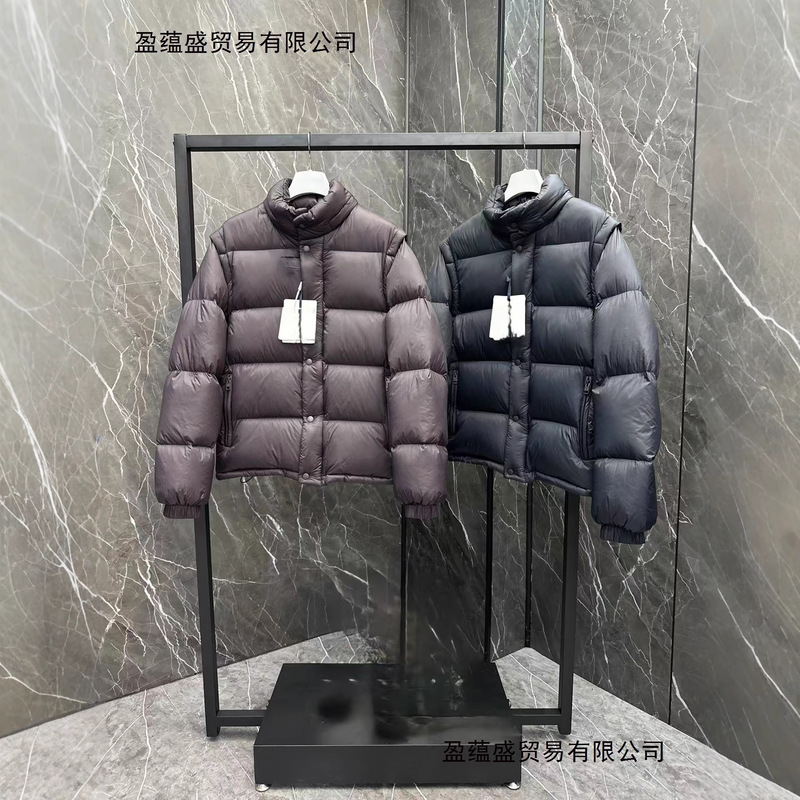 Cycling down Jacket with Large Logo, Sleeveless Style, Winter Unisex Detachable Vest down Jacket