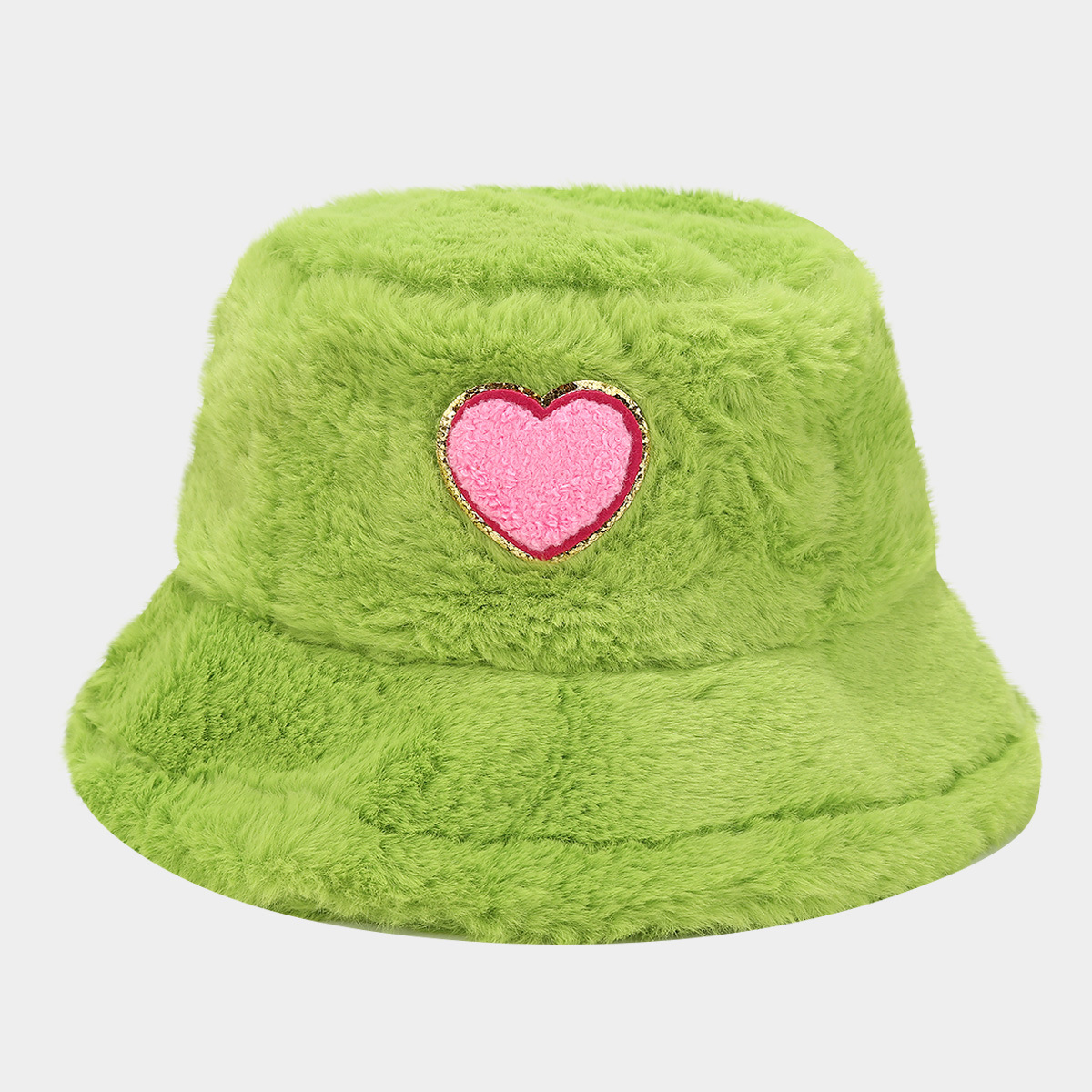 Ins nuevos sombreros de lavabo etiquetados con amor, sombreros de pescador de felpa de todo fósforo de moda para damas, sombreros cálidos para parejas al aire libre de invierno