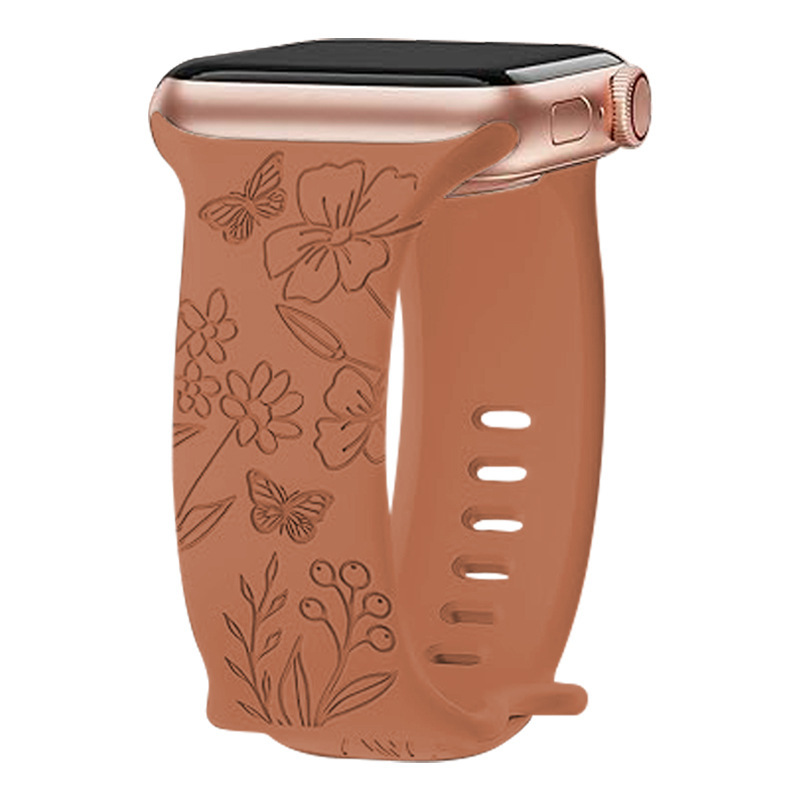 This is a patterned silicone waterproof strap suitable for the apple watch 9th generation Ultra smart sports watch undefined