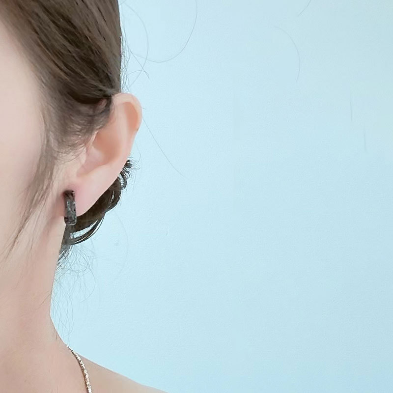 Minimalist Stainless Steel Stud Earrings For Men Punk Style_voghion.com