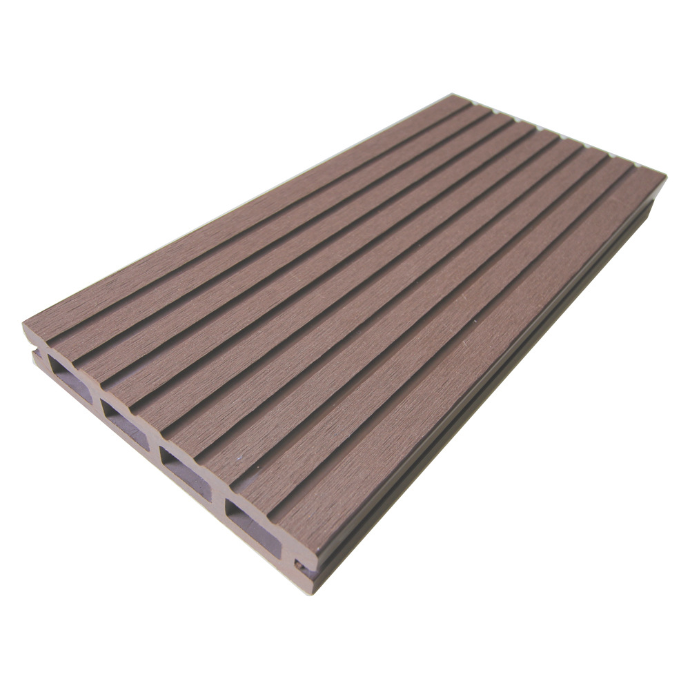 Madera plástico WPC piso generación redondo agujero 140*24 protección del medio ambiente plástico material de madera jardín decoración al aire libre tablero anticorrosión madera