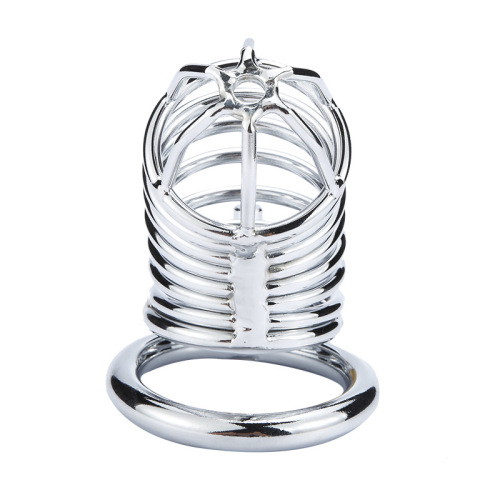 Sex Toy Outing Men's Metal Chastity Lock Rehabilitation Tool Stainless Steel CB Penis Lock Birdcage Adult Toy