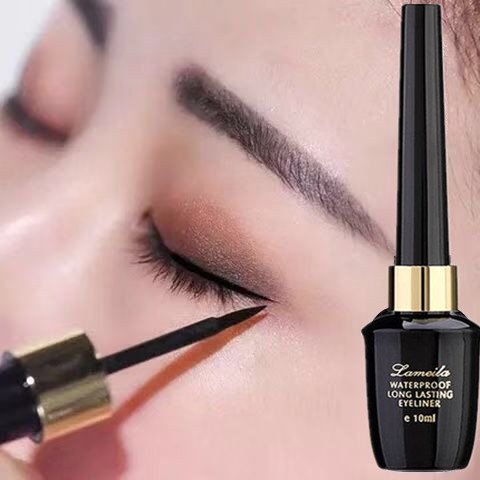 Lameila Eyeliner Waterproof and Sweat-Proof Non-Smudge Long-Lasting Multi-Specification Eyebrow Pencil Mascara Set Makeup Hard