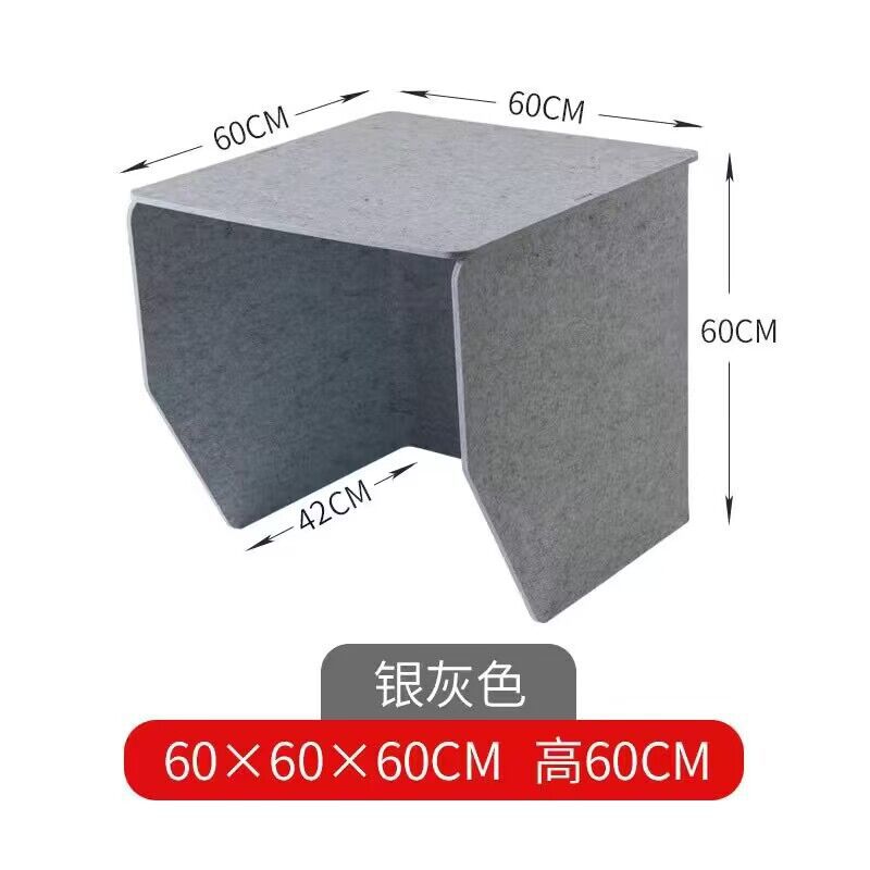 커버가 있는 3면 배플 길이 60CM(높이 50) 실버 그레이