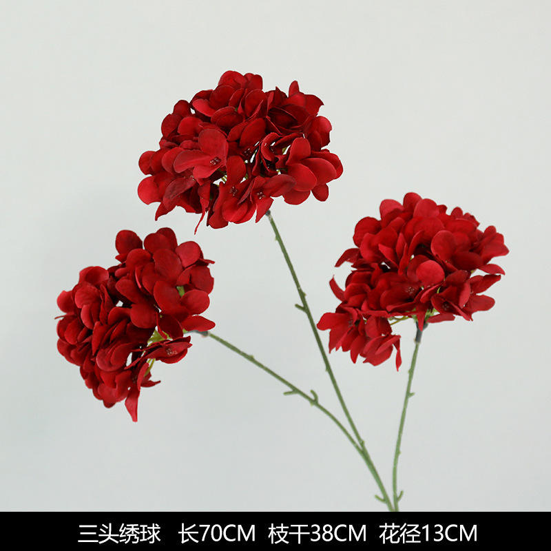 红色仿真花婚礼婚庆场地场景布置道具仿真花束花艺装饰花假花批发|undefined