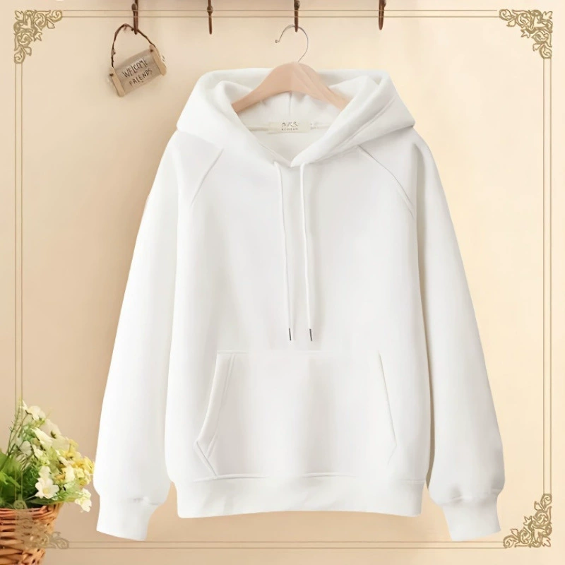 10 хлопковых толстовок для женщин, двухслойные шапки, белые высококачественные студенческие универсальные свободные топы, модные новые топы для пар.