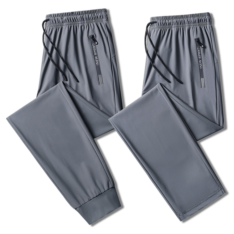 Men's summer thin silk elastic sports comfortable breathable quick…