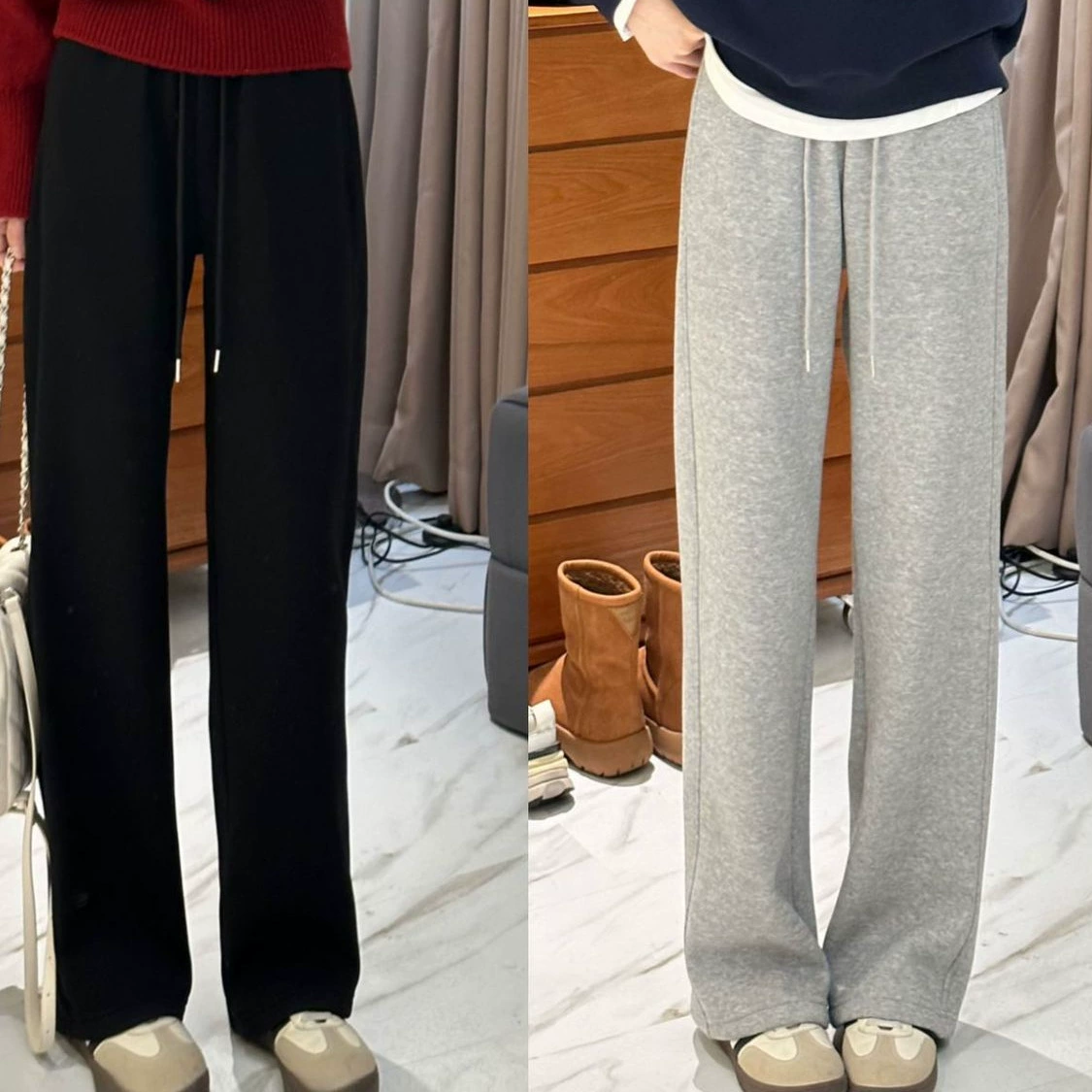 Зимний плюшевый пух оли бархат высокого качества новый кислород хлопок мягкий и узкий вариант тонких и широких брюк