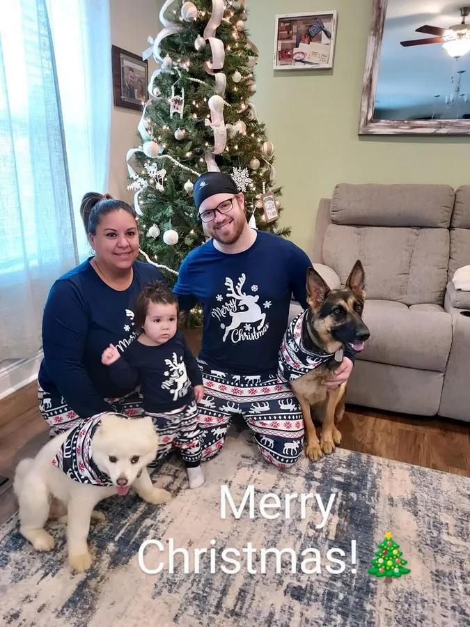Neue Weihnachten familie hause eltern-kind-anzug gedruckt pyjamas lange ärmeln rundhals_voghion.com