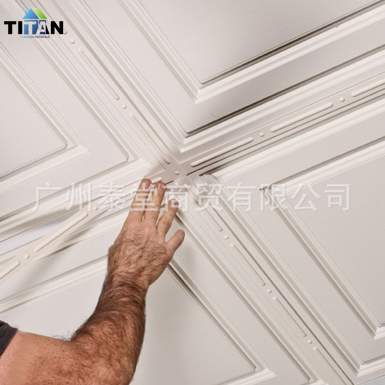 3d PVC false panels sala de baldosas de fuego tablero decorativo de techo interior