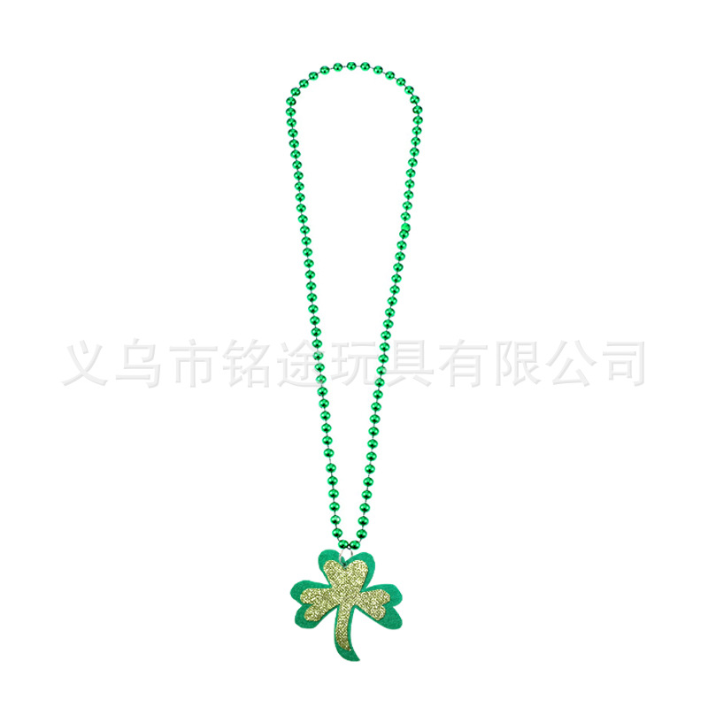 Irlandés Amazon nuevo trébol collar cabeza hebilla gafas pulsera Día de San Patricio traje