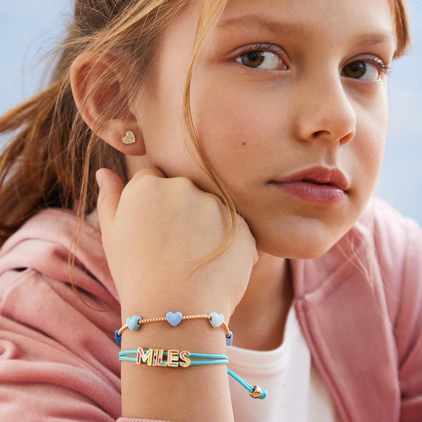 Pulsera corazón gradiente para mujer chapada en oro moda_voghion.com