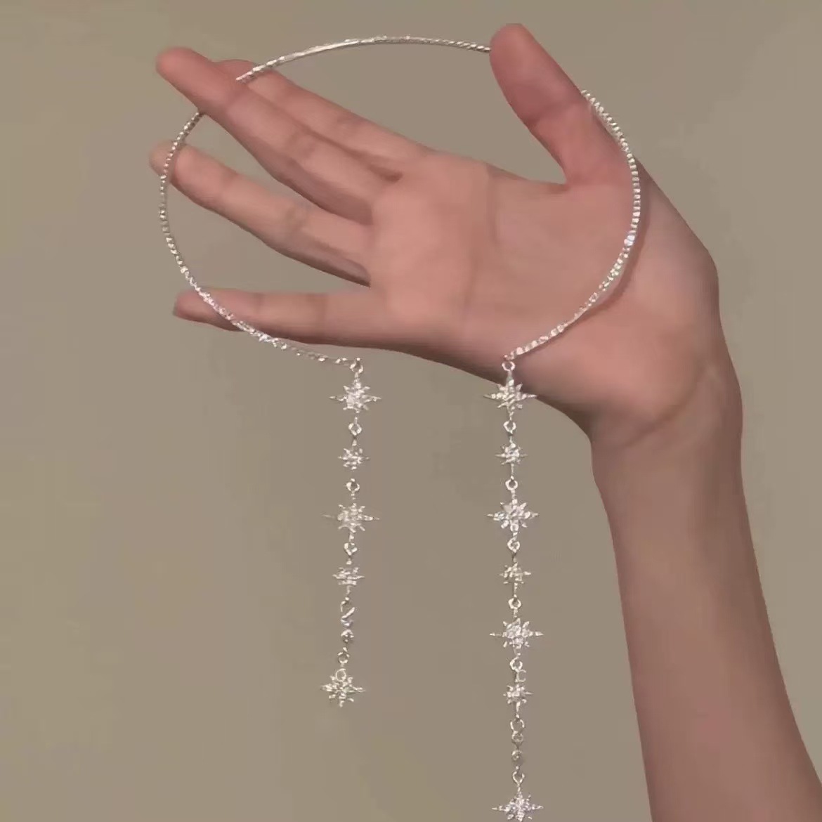 Silver star necklace