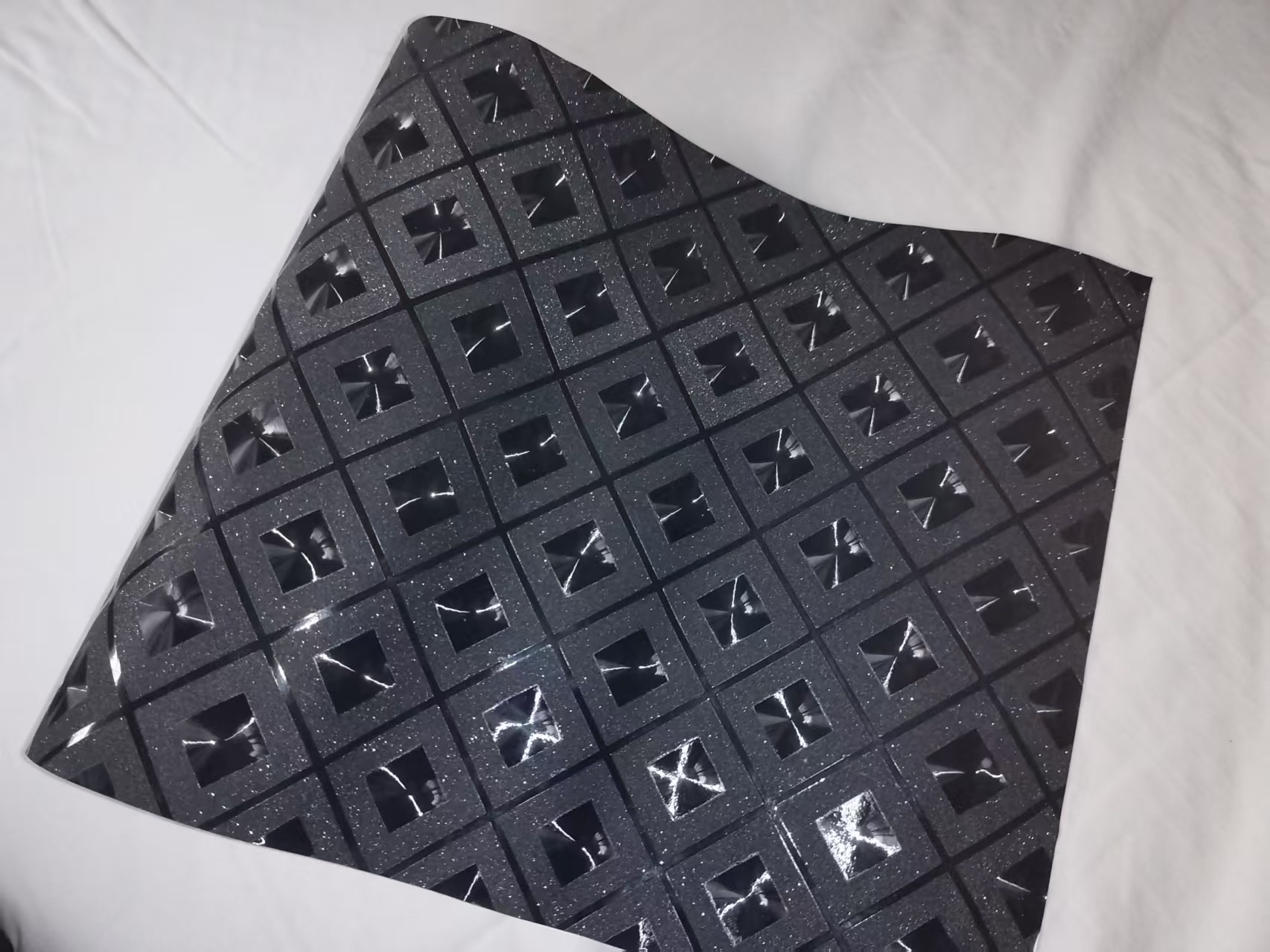 Cross-Border Wholesale Flashing 3D Carbon Fiber Cat-Eye Black Interior Car Color-Changing Film Motorcycle Electric Vehicle Modification Car Sticker