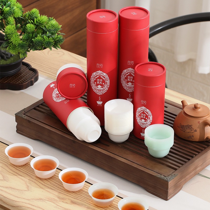Disposable tea cup, thickened high-temperature resistant kung fu tea cup, eco-friendly no-clean cup, small cup for kung fu tea