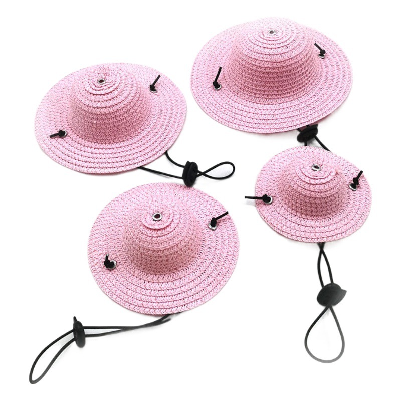 Factory in stock summer pet straw hat cat dog sun hat dog hat pet party headdress selling cute hat