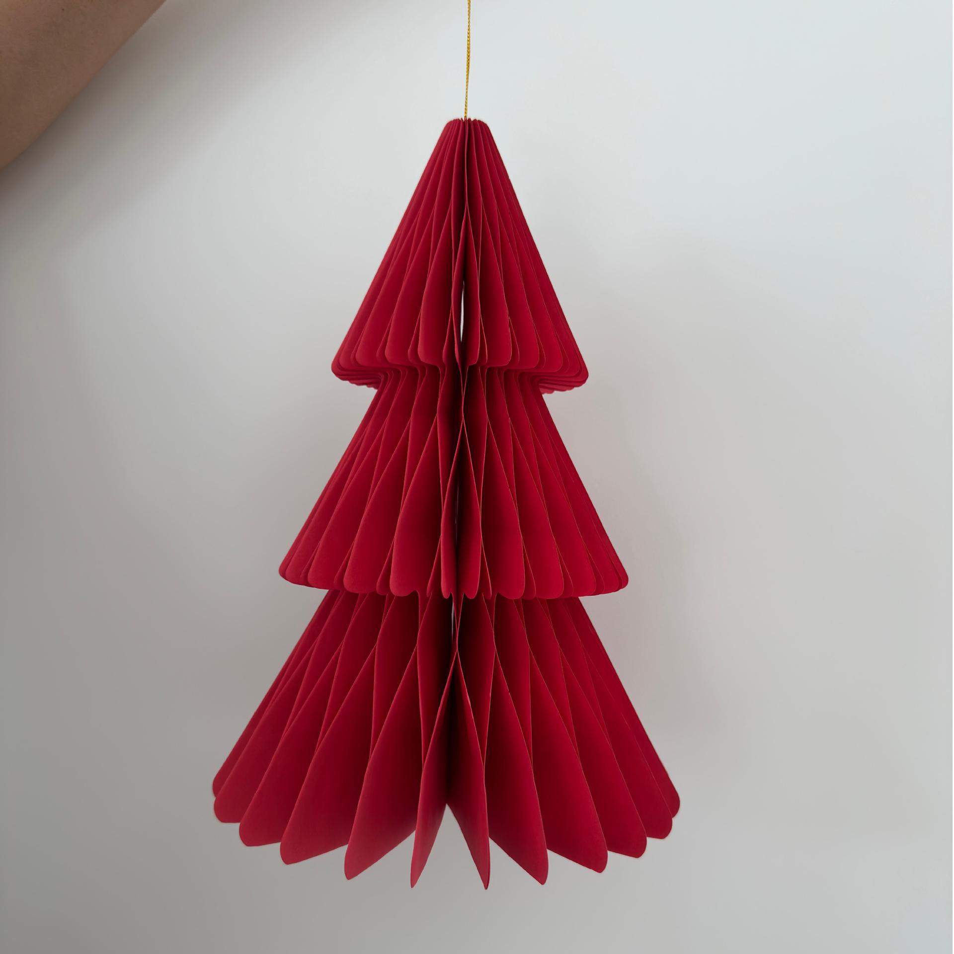 Decoraciones navideñas, adornos de bolas de nido de abeja para decoración navideña, mini árbol de Navidad para escritorio de guardería o centro comercial