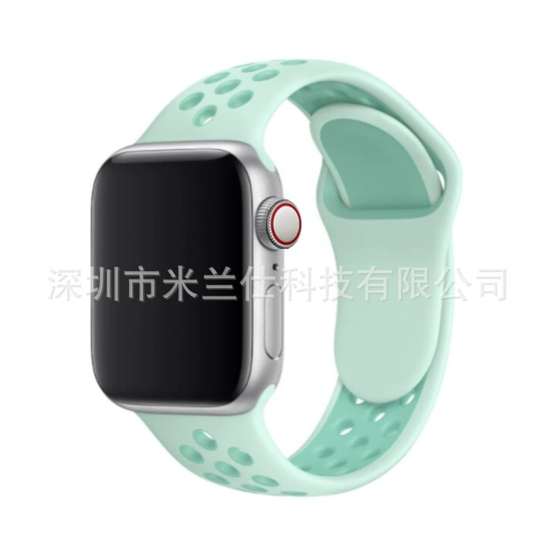 Двухцветный силиконовый браслет Nike S9 подходит для Apple iWatch6789se спортивный Ultra2