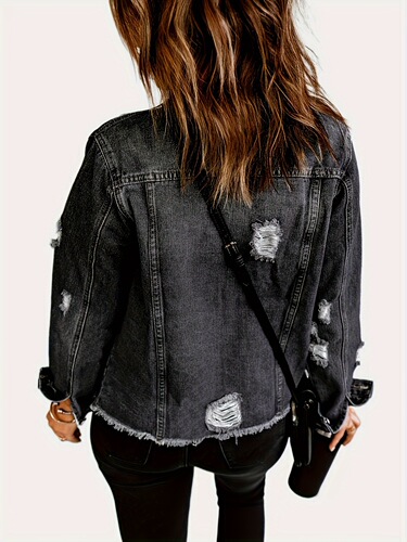 European and American denim jackets cross border street