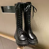 Martens зимние мид‑ленг ботинки на платформе, утеплённые, шнуровка