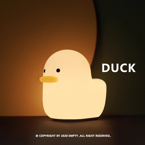 Duck silicone night light USB charging cute pat light bedroom sleep eye protection companion sleep timer night light