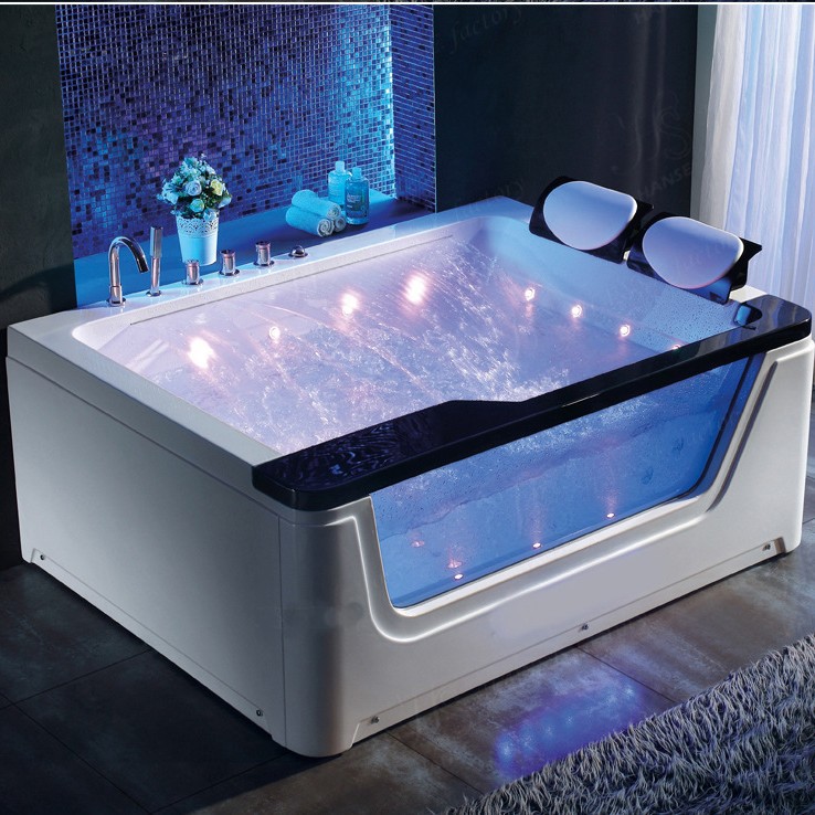 1700 * 1200 * 680 (configuración de lujo: masaje de surf + barra de agua en cascada + baño de burbujas coloridas + conjunto de grifo de cinco piezas)