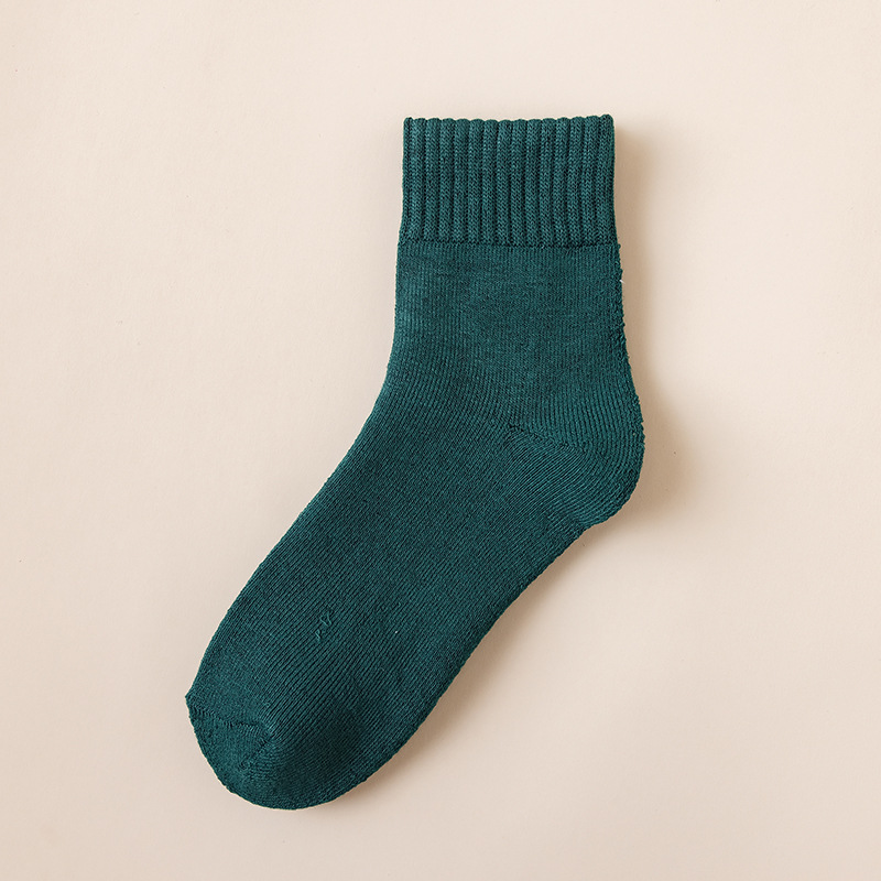 Calcetines de la mitad de la pantorrilla de las mujeres calcetines de invierno forrados de lana engrosada calcetines de Terry calcetines de piso cálido calcetines de toalla de mujer descuento del mercado al por mayor