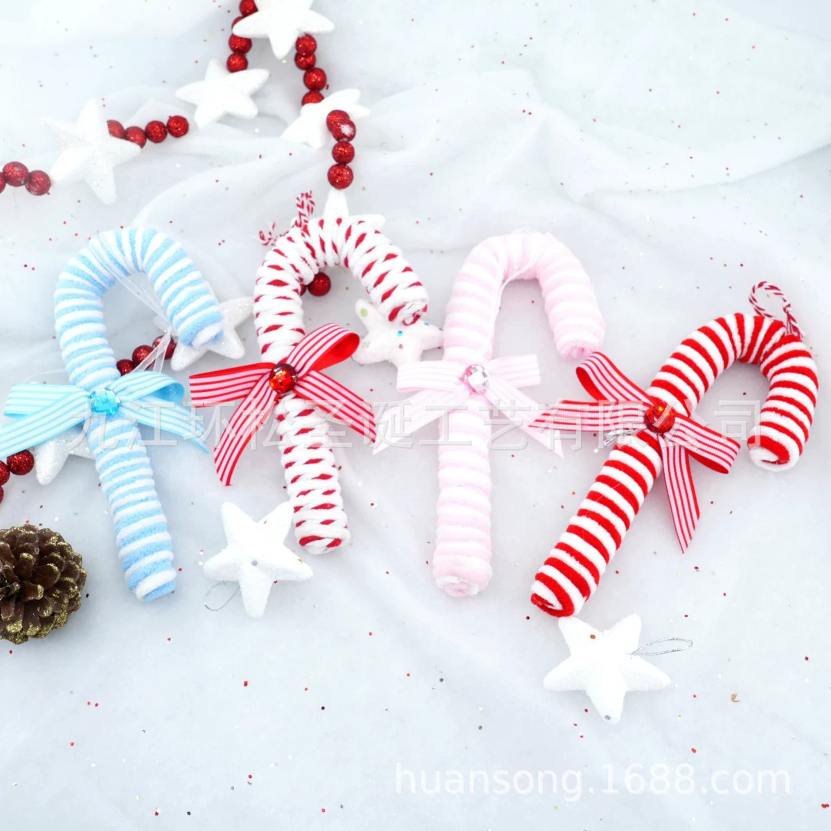 Christmas pendant, decorations from foam, layout for hotel