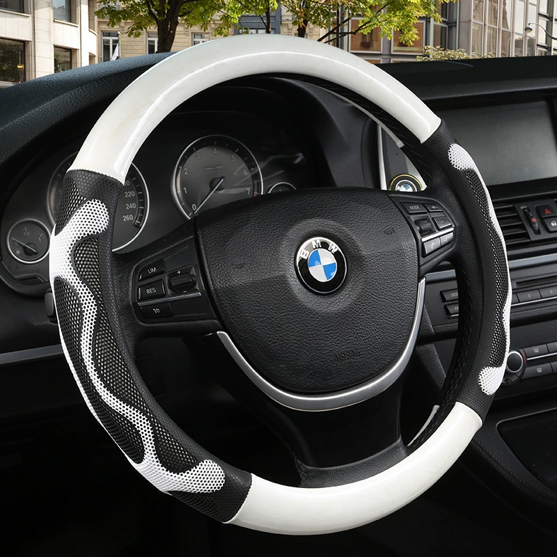 Автомобильный чехол с узором руля из углеродного волокна для мужчин четыре сезона универсальный D-тип сети красный летний противоскользящий ультратонкий чехол для пересечения границы