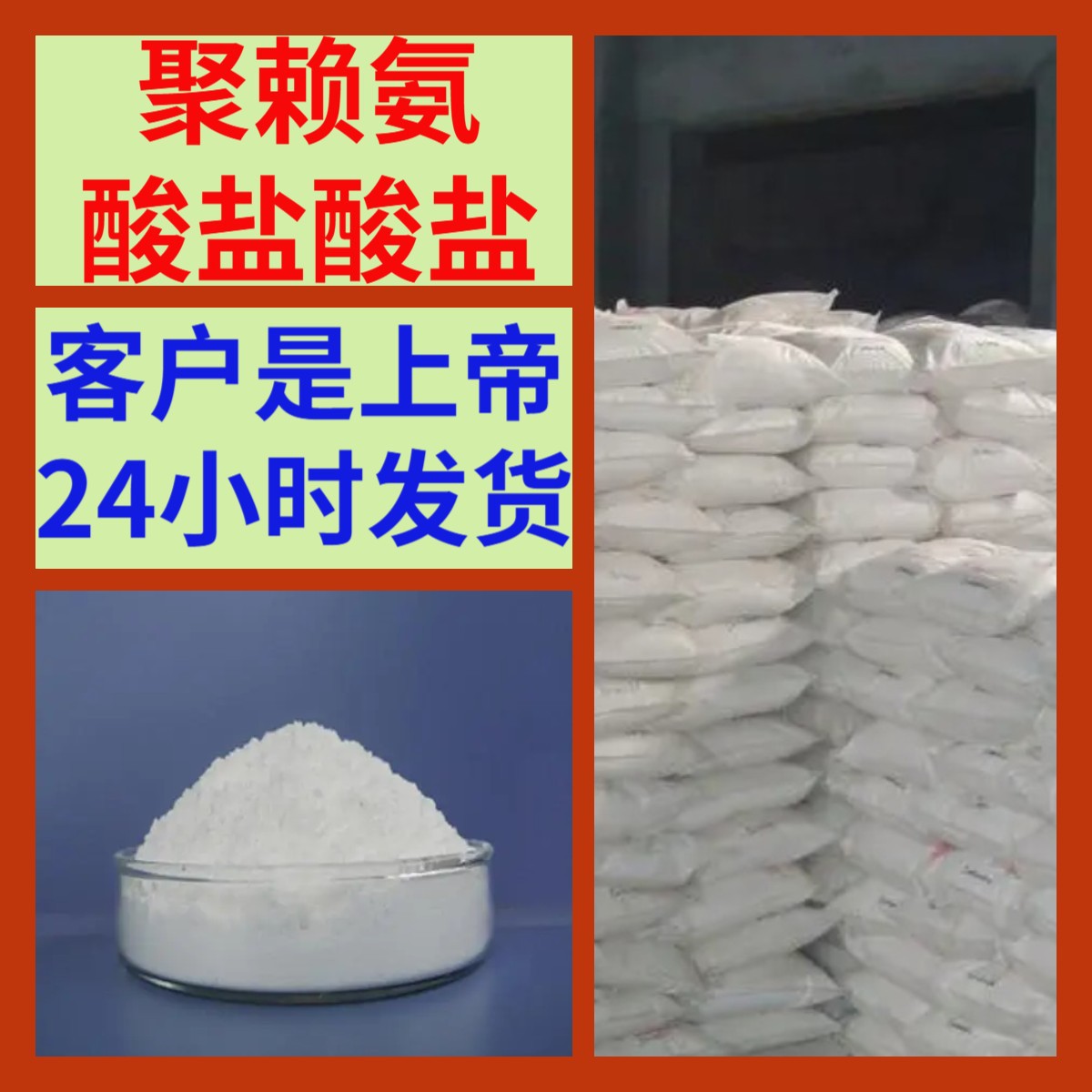 聚赖氨酸盐酸盐 20年生产经验基地直供现货充足浙江江苏广东上海