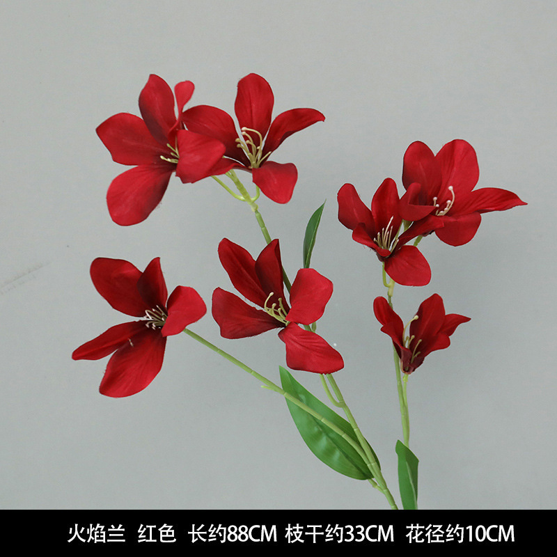 红色仿真花婚礼婚庆场地场景布置道具仿真花束花艺装饰花假花批发|undefined