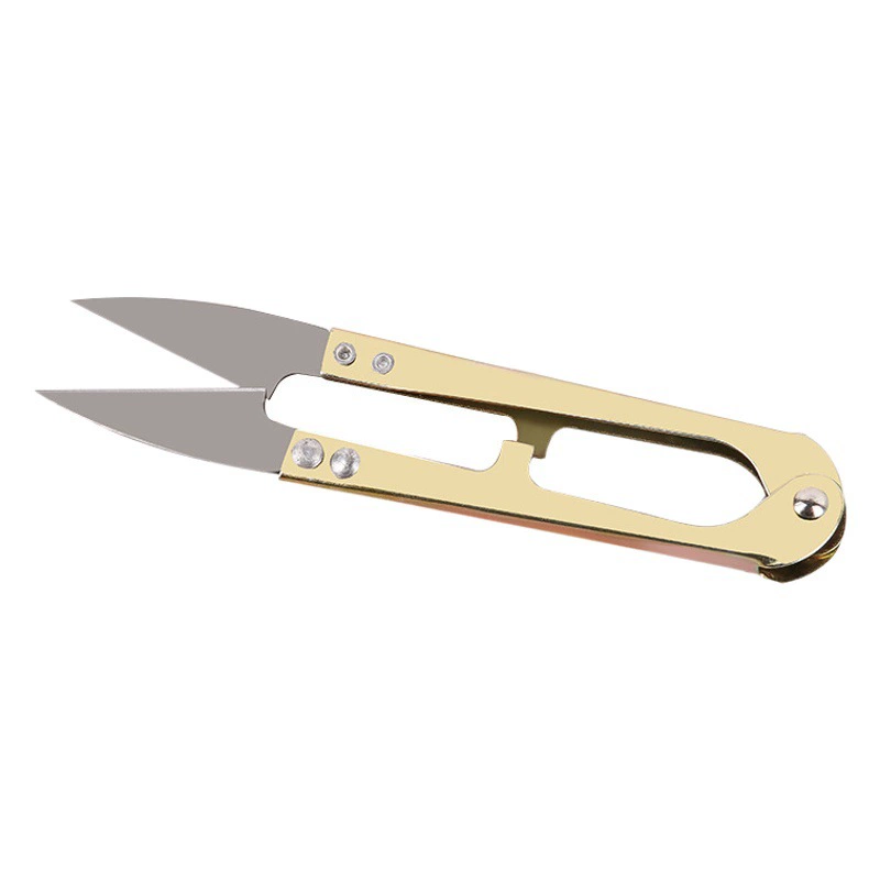 Домашнее ежедневное использование U-образные весенние ножницы из пряжи, большие ножницы для вышивки крестиком, швейные ножницы для резки ниток одежды, красочные железные ножницы