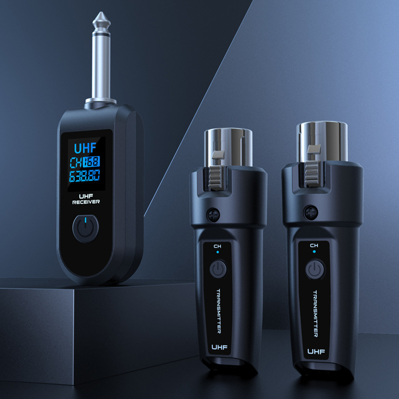 Fuente de alimentación transfronteriza de 48V conversión por cable sistema de micrófono inalámbrico transmisor receptor instrumento musical micrófono móvil granada