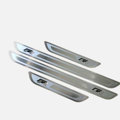 Suitable for Volkswagen Golf 6/Golf 7/7.5/Gti Welcome Pedal Modification R Threshold Strip Decorative Accessories (Dekorativ pedal başlıqları) - golf-r-etched-door-sill-protector