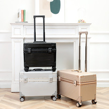 上翻盖PC铝框登机箱18寸空姐行李拉杆箱单反摄影机长箱23寸商务箱