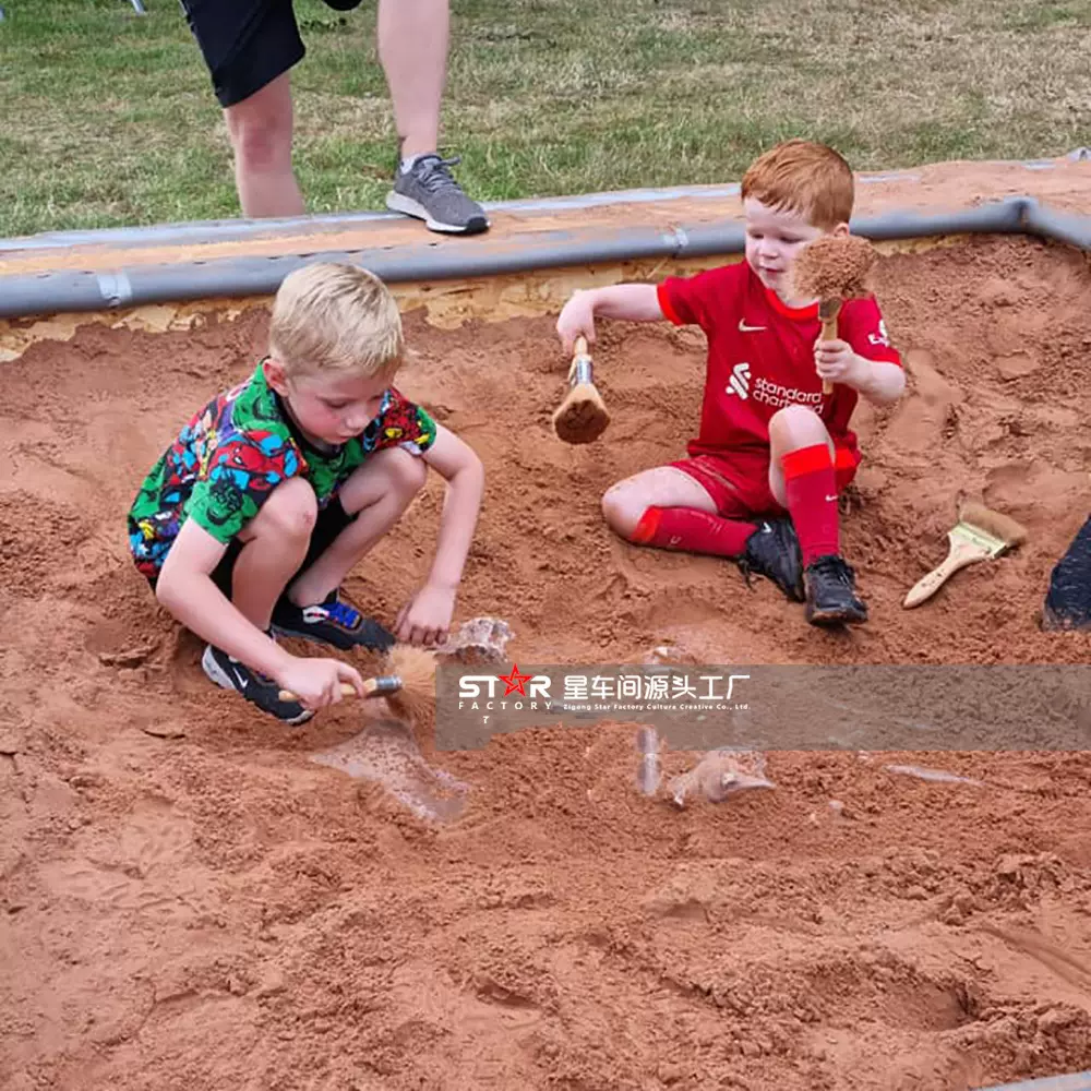 仿真恐龙化石骨架 零散化石 恐龙考古现场模拟 儿童考古挖掘科普