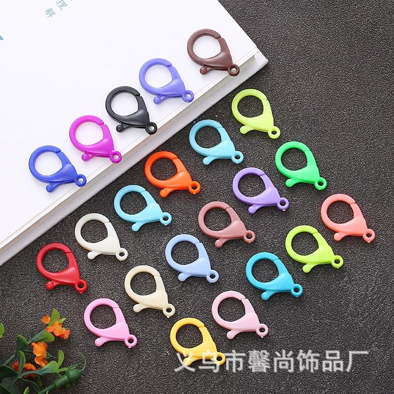 Цветные пластиковые застежки-лобстеры, застежки для собак, аксессуары для рукоделия, фурнитура для украшений, соединительные застежки напрямую от производителя