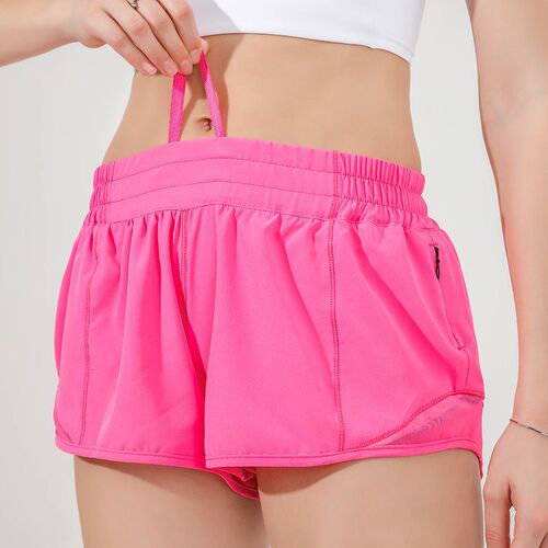 Summer New Breathable Quick-Dry Women's Athletic Shorts with European and American Cross-Border Reflective Strips, High-Waisted Non-Slip Heat Shorts