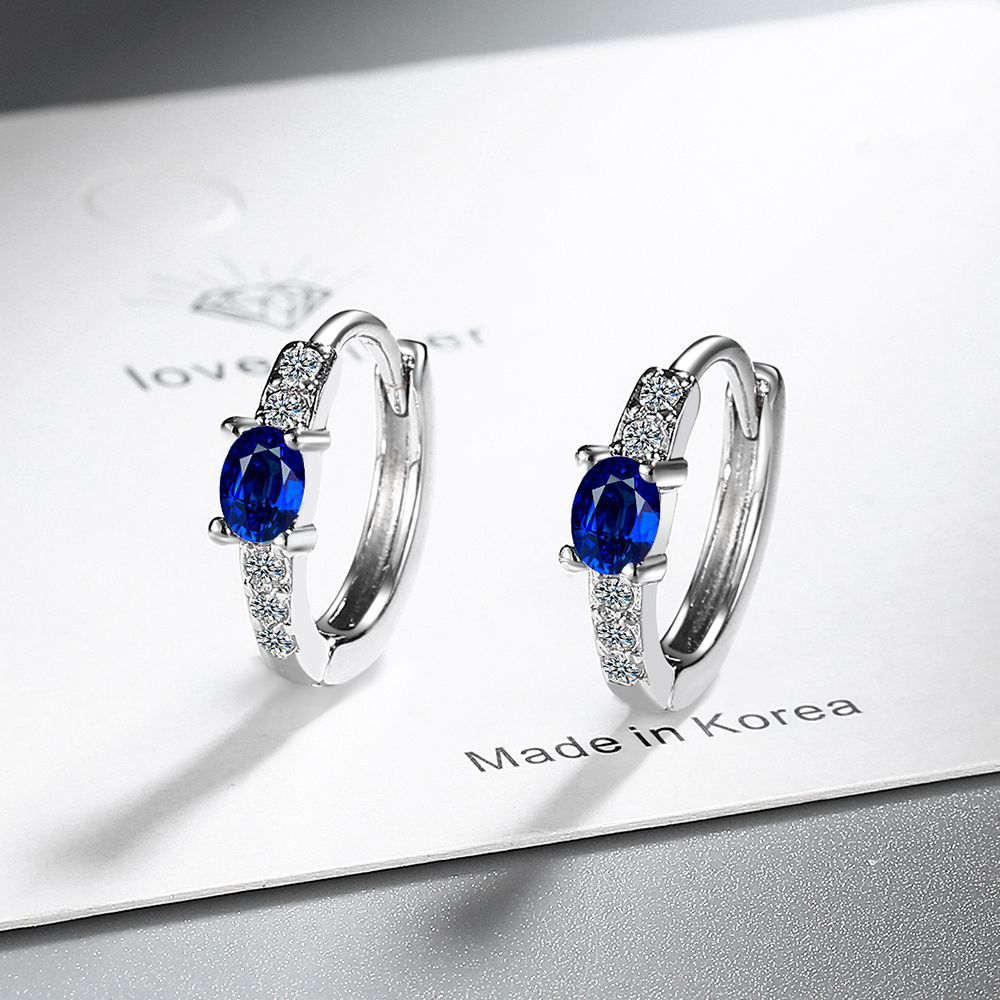 5g Weight Copper Ear Needle Material Zircon Inlay Material Earrings Classification 1 Pair Quantity Holiday, Daily Occasion Copper Material Oval Pattern Women's Gender Inlay Design Simple Style, Shiny Style 1 Pair Simple Style Shiny Oval Inlay Copper Zircon Earrings 8