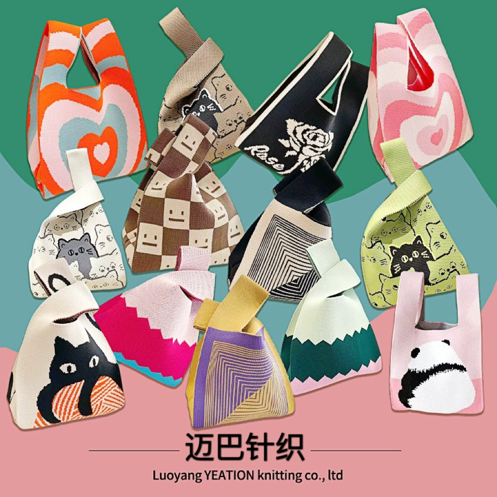 Фабрика оптовая женская мода новая вязаная сумка с ручной подаркой сумка Тотер универсальный портативный мешок спины панды