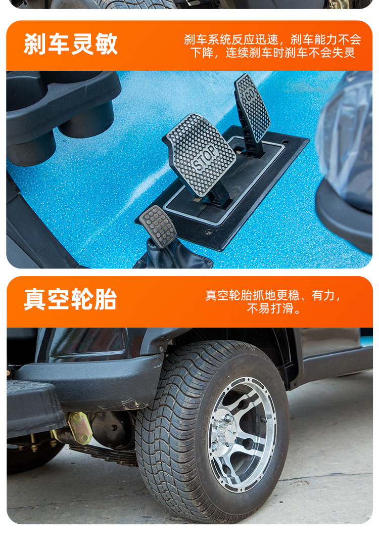 Cross-Border Electric Golf Cart, Beach Shuttle Sightseeing Vehicle, Tourist Attraction All-Terrain Off-Road Golf Cart