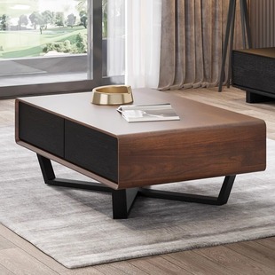 Nordic Style Coffee Table Home High-end Small Apartment Gray Light Luxury Rectangular Creative Storage Tea Table Simple Modern for Living Room