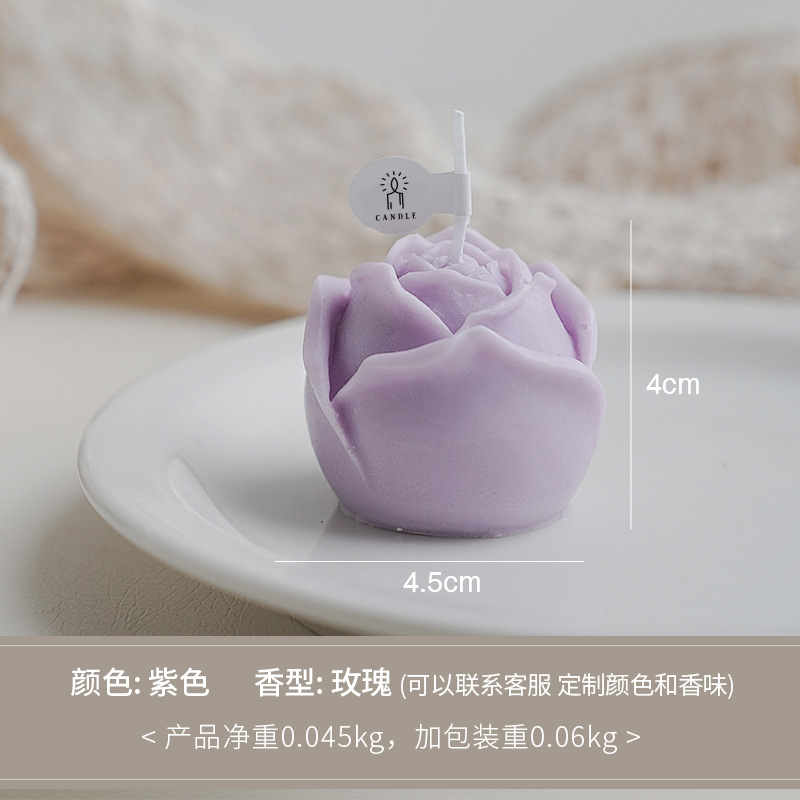 Vela de aromaterapia rosa púrpura (Perfume: Rosa)