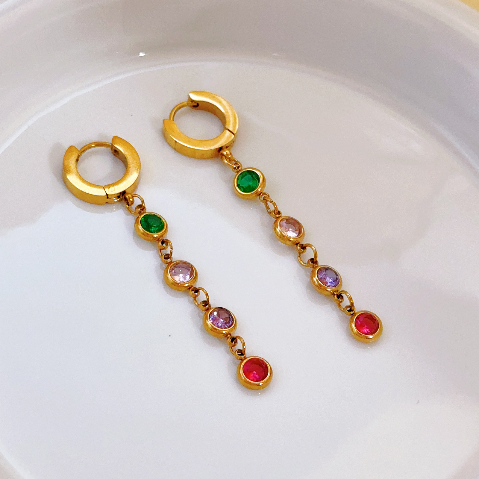 2026 nueva pulsera de acero multicolor pulsera de mujer delicada pulsera de cadena joyas regalo nicho de diseño accesorios