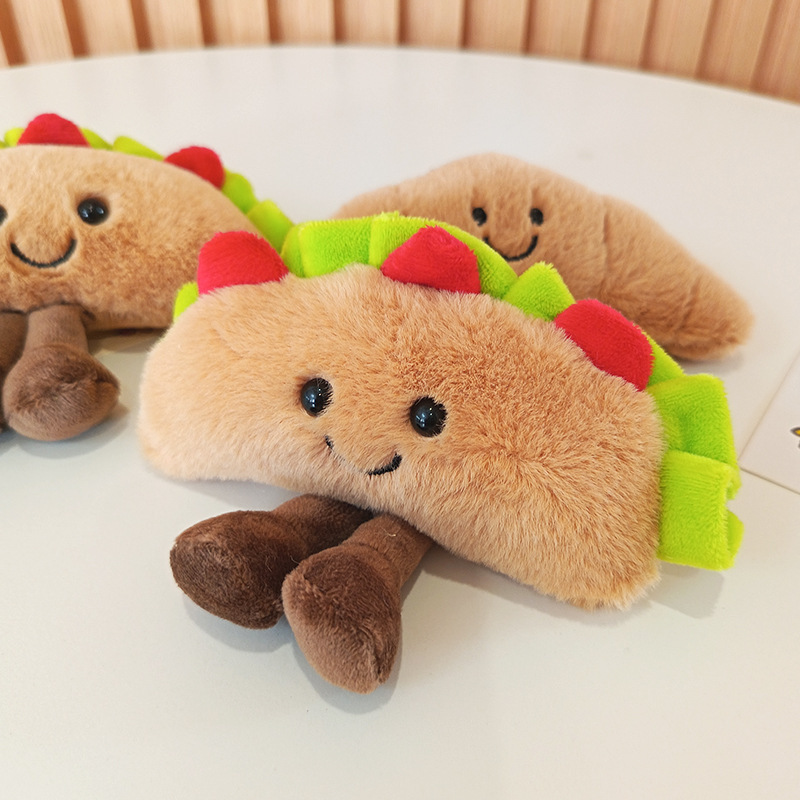 かわいい萌えタコ餅ストラップぬいぐるみ人形ハンバーグサンドイッチバッグ掛けキーホルダーぬいぐるみ|undefined